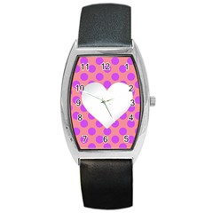 Love Heart Valentine Barrel Style Metal Watch by HermanTelo