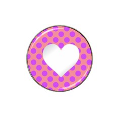 Love Heart Valentine Hat Clip Ball Marker (4 Pack)