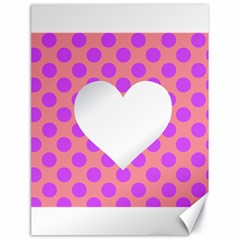 Love Heart Valentine Canvas 18  X 24  by HermanTelo