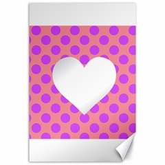 Love Heart Valentine Canvas 24  X 36 