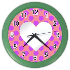 Love Heart Valentine Color Wall Clock