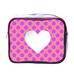 Love Heart Valentine Mini Toiletries Bag (one Side)