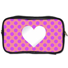 Love Heart Valentine Toiletries Bag (one Side)