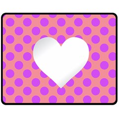 Love Heart Valentine Fleece Blanket (medium) 