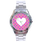 Love Heart Valentine Stainless Steel Analogue Watch Front