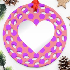 Love Heart Valentine Ornament (round Filigree)