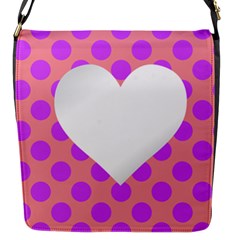 Love Heart Valentine Flap Closure Messenger Bag (s)