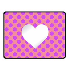 Love Heart Valentine Double Sided Fleece Blanket (small)  by HermanTelo