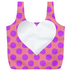 Love Heart Valentine Full Print Recycle Bag (xl)