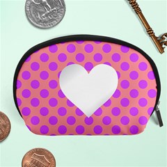 Love Heart Valentine Accessory Pouch (large) by HermanTelo