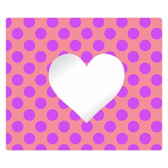 Love Heart Valentine Double Sided Flano Blanket (small) 