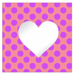 Love Heart Valentine Large Satin Scarf (square)