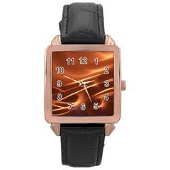 Light Rays Aurora Rose Gold Leather Watch 