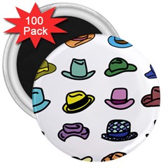 Hat Dress Elegance 3  Magnets (100 Pack) by HermanTelo