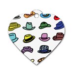 Hat Dress Elegance Dog Tag Heart (One Side) Front