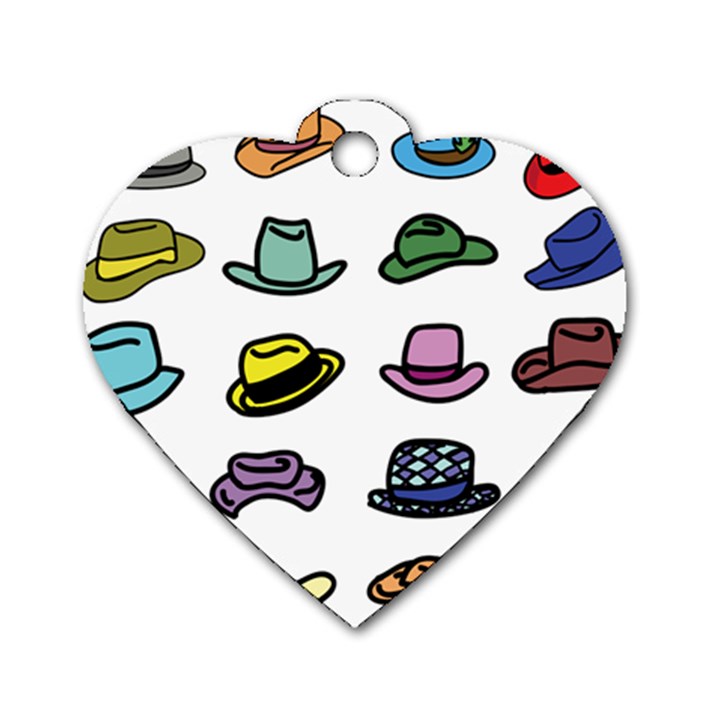 Hat Dress Elegance Dog Tag Heart (One Side)