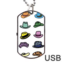 Hat Dress Elegance Dog Tag Usb Flash (two Sides)