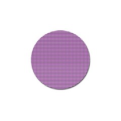 Gingham Plaid Fabric Pattern Purple Golf Ball Marker (10 Pack) by HermanTelo