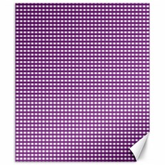 Gingham Plaid Fabric Pattern Purple Canvas 20  X 24 