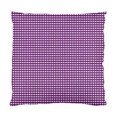 Gingham Plaid Fabric Pattern Purple Standard Cushion Case (one Side) by HermanTelo