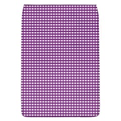 Gingham Plaid Fabric Pattern Purple Removable Flap Cover (l) by HermanTelo