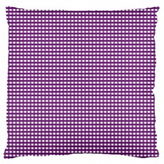 Gingham Plaid Fabric Pattern Purple Standard Flano Cushion Case (one Side)