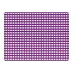 Gingham Plaid Fabric Pattern Purple Double Sided Flano Blanket (mini)  by HermanTelo