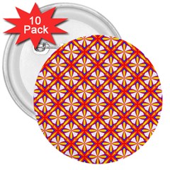 Hexagon Polygon Colorful Prismatic 3  Buttons (10 Pack)  by HermanTelo