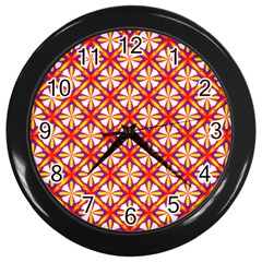 Hexagon Polygon Colorful Prismatic Wall Clock (black) by HermanTelo