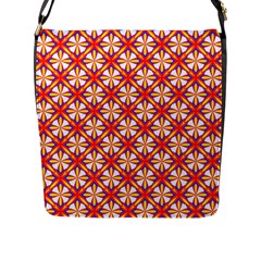 Hexagon Polygon Colorful Prismatic Flap Closure Messenger Bag (l) by HermanTelo