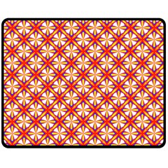 Hexagon Polygon Colorful Prismatic Double Sided Fleece Blanket (medium)  by HermanTelo