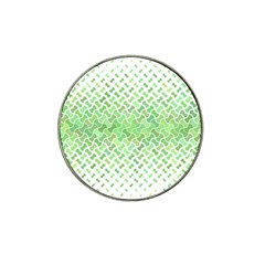 Green Pattern Curved Puzzle Hat Clip Ball Marker (10 Pack)