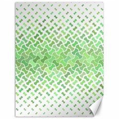 Green Pattern Curved Puzzle Canvas 12  X 16 