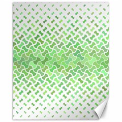 Green Pattern Curved Puzzle Canvas 16  X 20  by HermanTelo