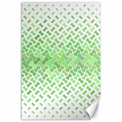 Green Pattern Curved Puzzle Canvas 24  X 36 