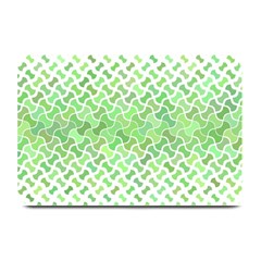 Green Pattern Curved Puzzle Plate Mats