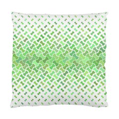 Green Pattern Curved Puzzle Standard Cushion Case (one Side)