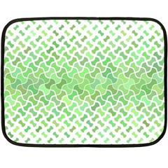 Green Pattern Curved Puzzle Fleece Blanket (mini)