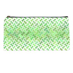 Green Pattern Curved Puzzle Pencil Cases by HermanTelo