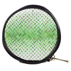 Green Pattern Curved Puzzle Mini Makeup Bag