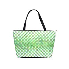 Green Pattern Curved Puzzle Classic Shoulder Handbag