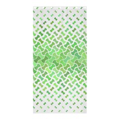 Green Pattern Curved Puzzle Shower Curtain 36  X 72  (stall)  by HermanTelo