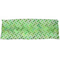 Green Pattern Curved Puzzle Body Pillow Case (dakimakura) by HermanTelo