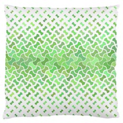 Green Pattern Curved Puzzle Large Cushion Case (one Side)