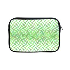 Green Pattern Curved Puzzle Apple Ipad Mini Zipper Cases