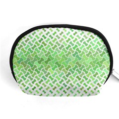 Green Pattern Curved Puzzle Accessory Pouch (medium)