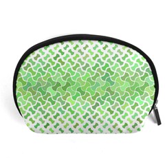 Green Pattern Curved Puzzle Accessory Pouch (large)