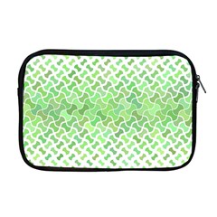 Green Pattern Curved Puzzle Apple Macbook Pro 17  Zipper Case