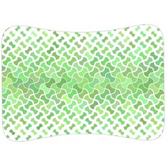 Green Pattern Curved Puzzle Velour Seat Head Rest Cushion