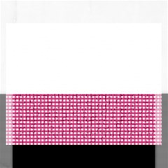 Gingham Plaid Fabric Pattern Pink Rectangular Jigsaw Puzzl by HermanTelo